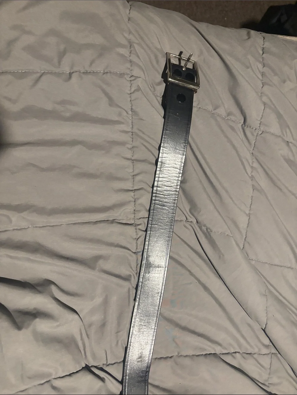 Black leather belt
